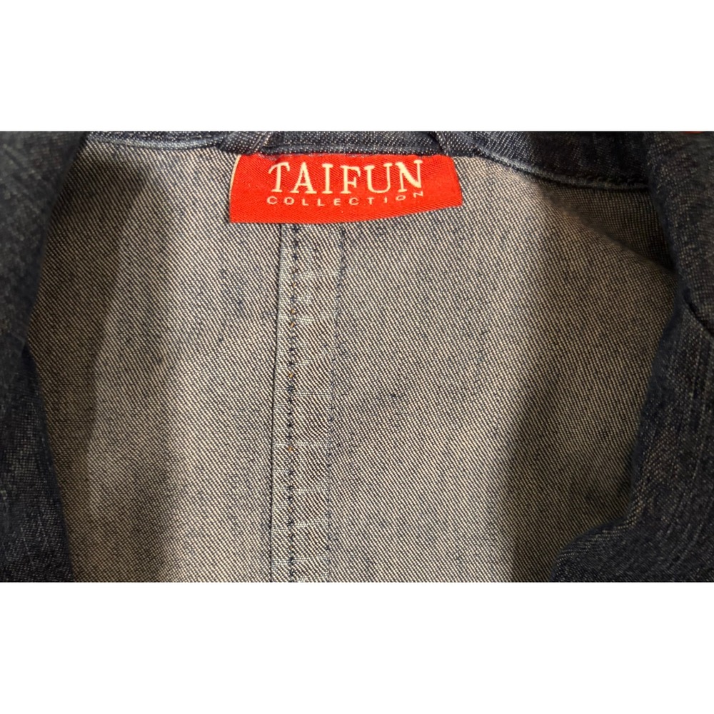 Taifun Collection Womens Denim Blazer Jacket Blue Medium Wash Size 6 Tailored - Picture 4 of 7